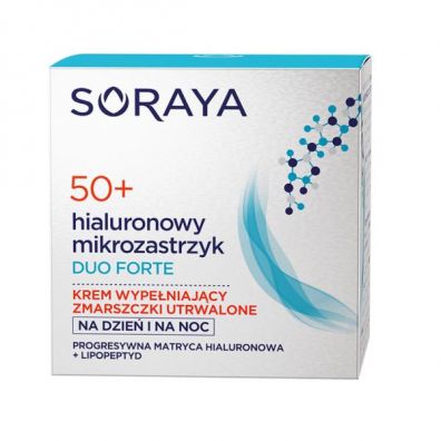 Soraya Hialuronowy Mikrozastrzyk Duo Forte 50+ krem wypeniajcy zmarszczki utrwalone 50 ml