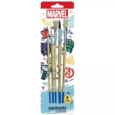 Beniamin P�dzelki z naturalnego w�osia Avengers 5 szt.