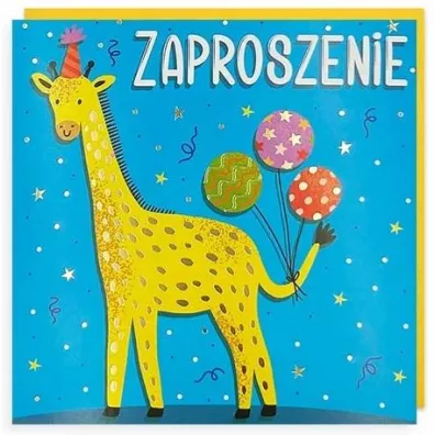 Kukartka Zaproszenie Urodziny 5 szt.