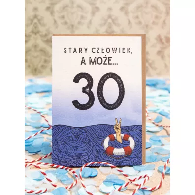 Absztyfikant Kartka Stary cz�owiek a mo�e 30