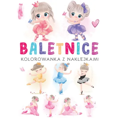 Baletnice. Kolorowanka z naklejkami
