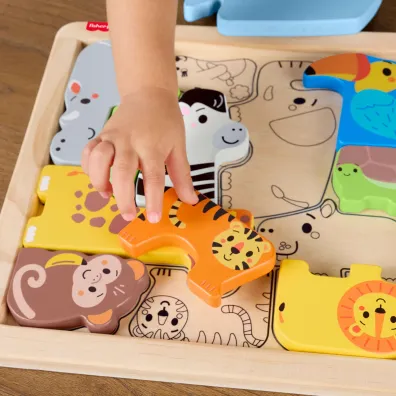 Fisher-Price Zwierz�tka Drewniane puzzle Uk�adanka Mattel