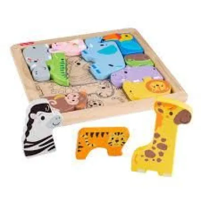Fisher-Price Zwierz�tka Drewniane puzzle Uk�adanka Mattel