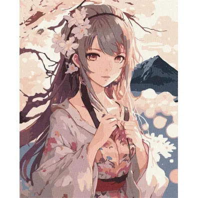 Ideyka Malowanie po numerach - Kwiaty Sakura 40x50cm