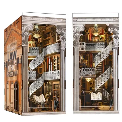 Puzzle Miniaturowy domek Book Nook Biblioteka Prawa Habarri