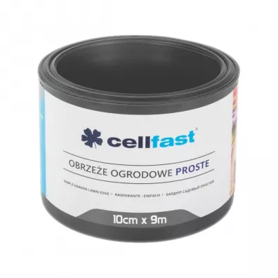 Cellfast Obrzee ogrodowe proste grafitowe 10 cm x 9,0 m