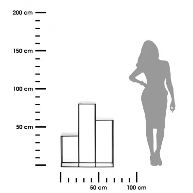 HowHomely Nowoczesny kwietnik Podium 80 cm