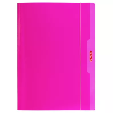 Herlitz Teczka A4 z gumk� Color Blocking r�owa