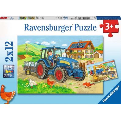 Puzzle 2 x 12 el. Cika praca Ravensburger