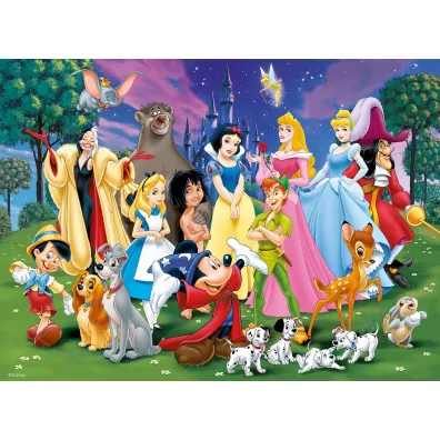 Puzzle 200 el. XXL Disney. Ulubione postacie z bajek Ravensburger