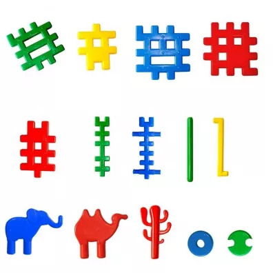 Klocki konstrukcyjne 110 el. mix w worku