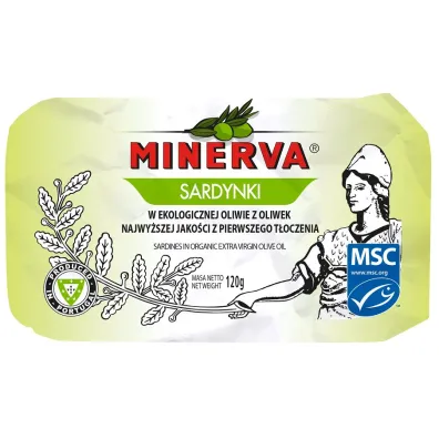 Minerva Sardynki msc w oliwie z oliwek extra virgin 85 g Bio