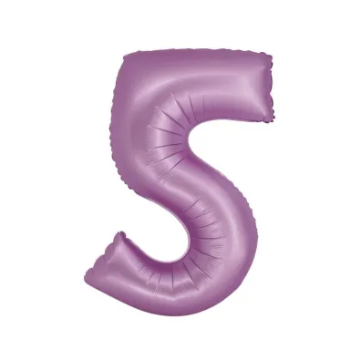 Godan Balon foliowy Smart Cyfra 5 lawendowa matowa 76cm