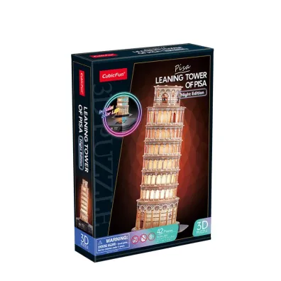 Puzzle 3D Krzywa wie�a w Pizie LED Cubic Fun