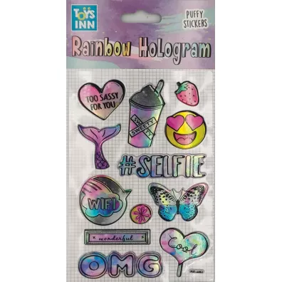 Stnux Naklejki rainbow hologram - Selfie
