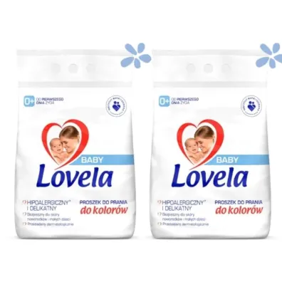 Lovela Baby Hipoalergiczny proszek do prania do kolor�w Zestaw 2 x 2.7 kg