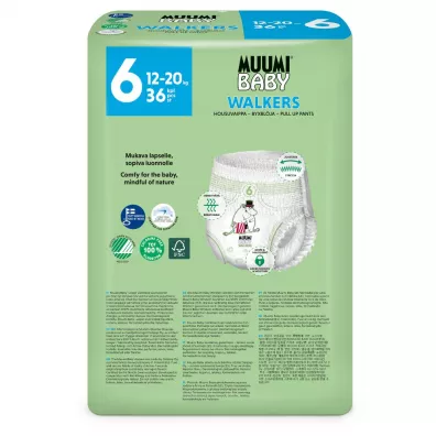 Muumi Baby Pieluchomajtki ekologiczne 6 (12-20 kg) 36 szt.