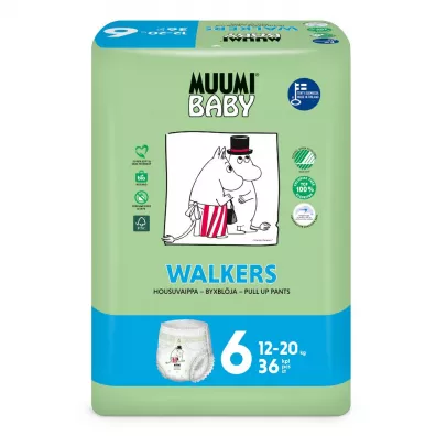 Muumi Baby Pieluchomajtki ekologiczne 6 (12-20 kg) 36 szt.
