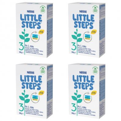 Nestle Little Steps 3 Produkt na bazie mleka dla maych dzieci po 1. roku Zestaw 4 x 500 g