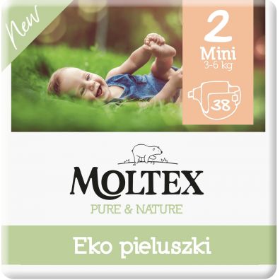 Moltex Ekologiczne pieluszki 2 Mini 3-6kg 38 szt.