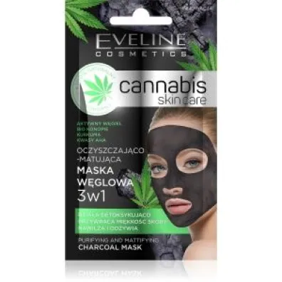 Eveline Cosmetics Cannabis Skin Care Maska do twarzy w�glowa 3w1 7 ml