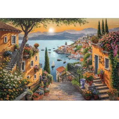 Puzzle 1500 el. Steps To The Harbor Clementoni