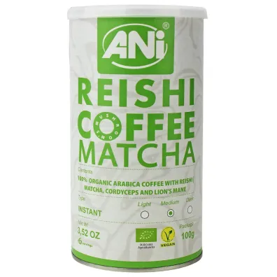 Ani Kawa rozpuszczalna "reishi matcha" 100 g Bio