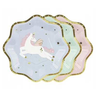 PartyDeco Talerzyki jednoro�ec 18x18cm 6 szt.
