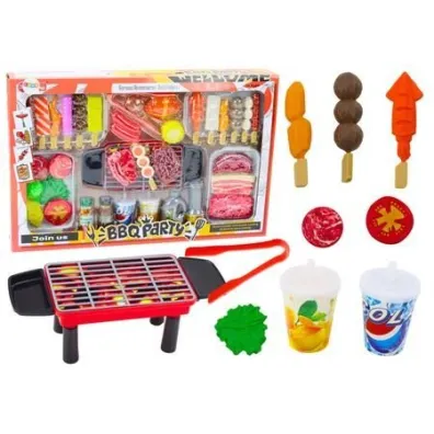 Zestaw przyj�cie grill potrawy napoje warzywa 40el LeanToys