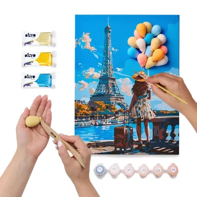 Sensory Art Okto Zestaw do modelowania i malowania 3D Pozdrowienia z Pary�a 30x40 cm