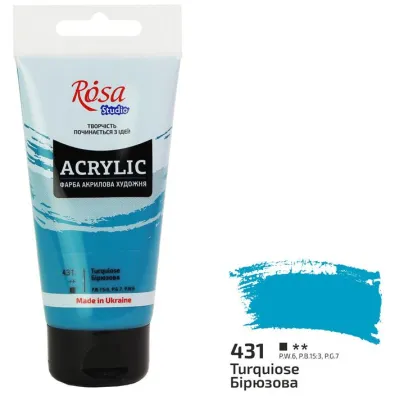 Rosa Farba akrylowa turquoise blue 431 75ml