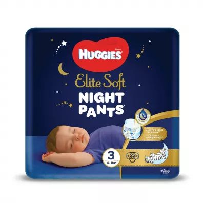 Huggies Pieluchomajtki Overnights Pants 3 (6-11kg) Elite Soft 23 szt.