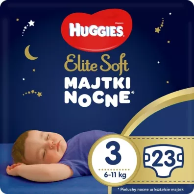 Huggies Pieluchomajtki Overnights Pants 3 (6-11kg) Elite Soft 23 szt.