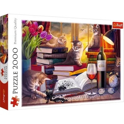 Puzzle 2000 el. Koci wiecz�r Trefl