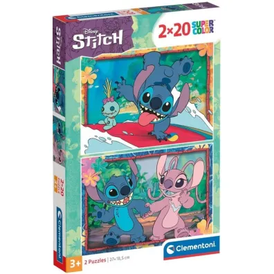 Puzzle 2x20 el. SuperColor. Stitch Clementoni