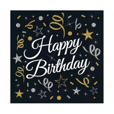 Godan Serwetki papierowe B&C Happy Birthday 33 x 33 cm
