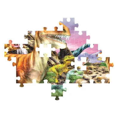 Puzzle 104 el. SuperColor. Land of Dinosaurus Clementoni
