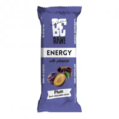 BeRaw Baton Energy Plum Chocolate 40 g