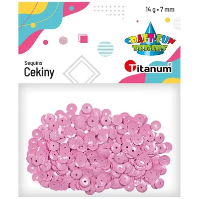 Titanum Cekiny okr�g�e pastelowe wrzosowe 7mm, 14g