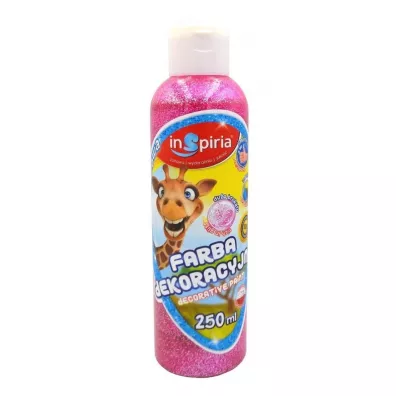 InSpiria Farba dekoracyjna brokatowa r�owa 250 ml