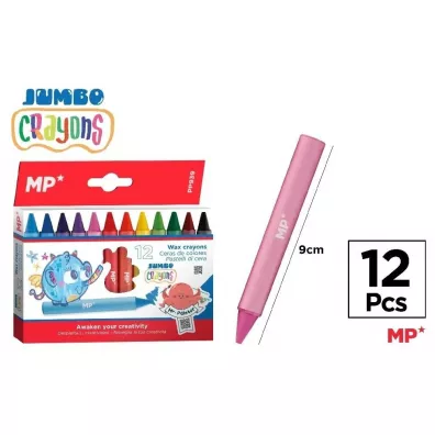 Mp Main Paper Kredki woskowe Jumbo 12 kolor�w