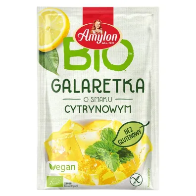 Amylon Galaretka o smaku cytrynowym bezglutenowa Zestaw 3 x 40 g Bio