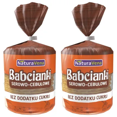 NaturaVena Babcianki serowo-cebulowe bez dodatku cukru Zestaw 2 x 110 g