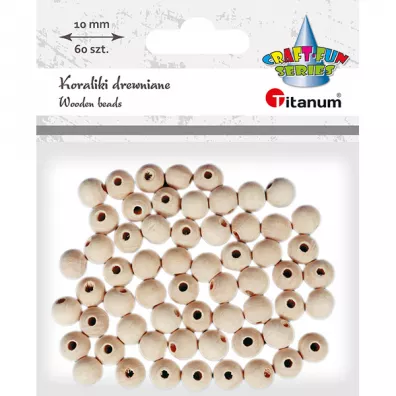 Hasta Koraliki drewniane okr�g�e 60 szt.