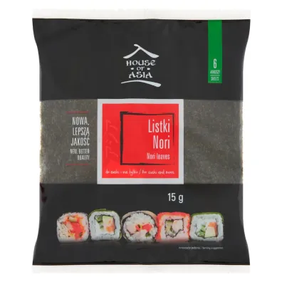 House of Asia Sushi Nori Li�cie alg morskich 6 x 2.5 g