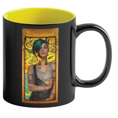 Kubek ceramiczny Kubek 450ml Game Art Chronicles Cyberpunk 2077 Judy &Gustaw Klimt Mug
