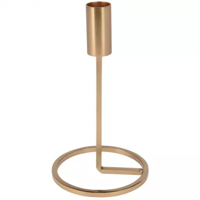 H&S Decoration Nowoczesny wiecznik w kolorze zotym 19 cm