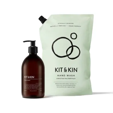 Kit and Kin Naturalne Myd�o do r�k w p�ynie, o zapachu limonki i aloesu 1 l