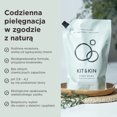 Kit and Kin Naturalne Myd�o do r�k w p�ynie, o zapachu limonki i aloesu 1 l