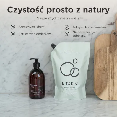 Kit and Kin Naturalne Myd�o do r�k w p�ynie, o zapachu limonki i aloesu 1 l